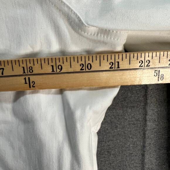 Susan Graver Stretch Denim Jacket with Contrast Trim White, Large - Picture 7 of 9